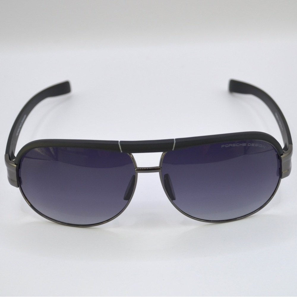 Porsche Design Men Sunglasses Matte Black Gunmetal | New | No Case  62-13-138 - Picture 3 of 12